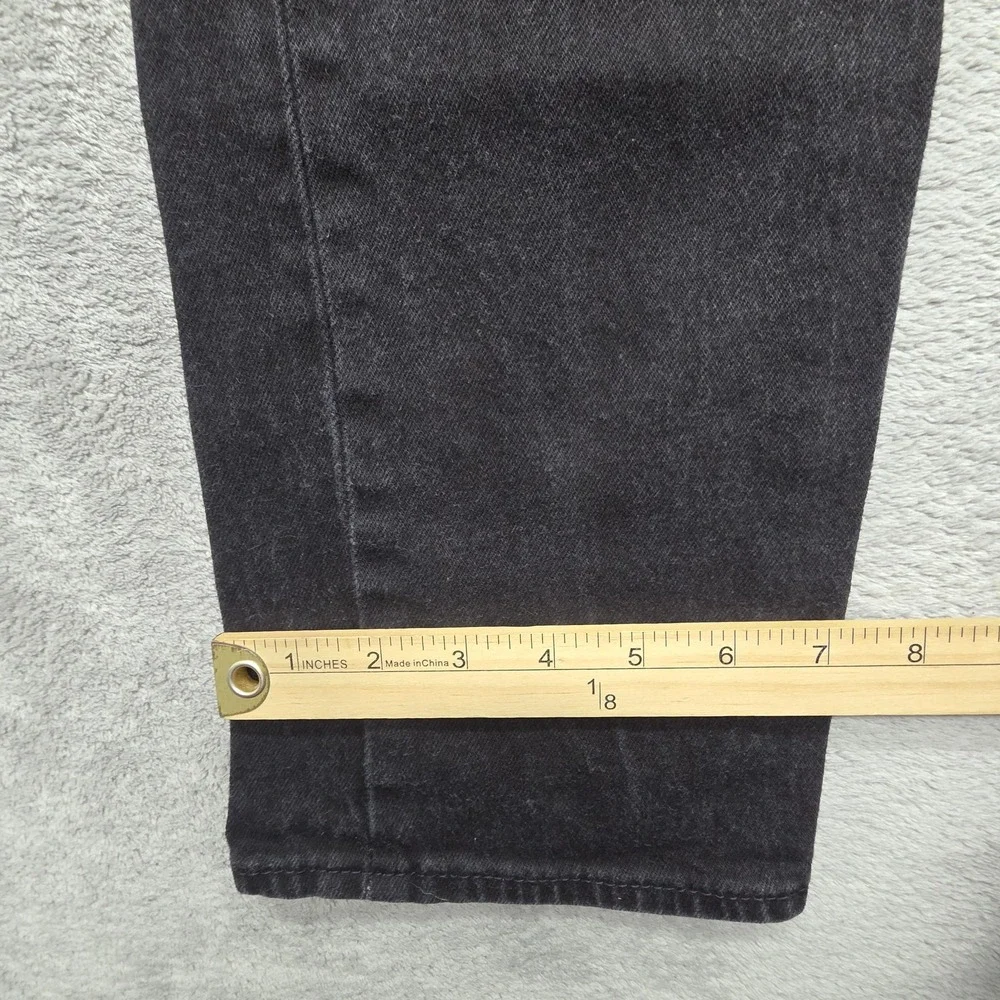Levis 501 Jeans Mens Measured 30x29 Black Straight Stretch Classic Fit